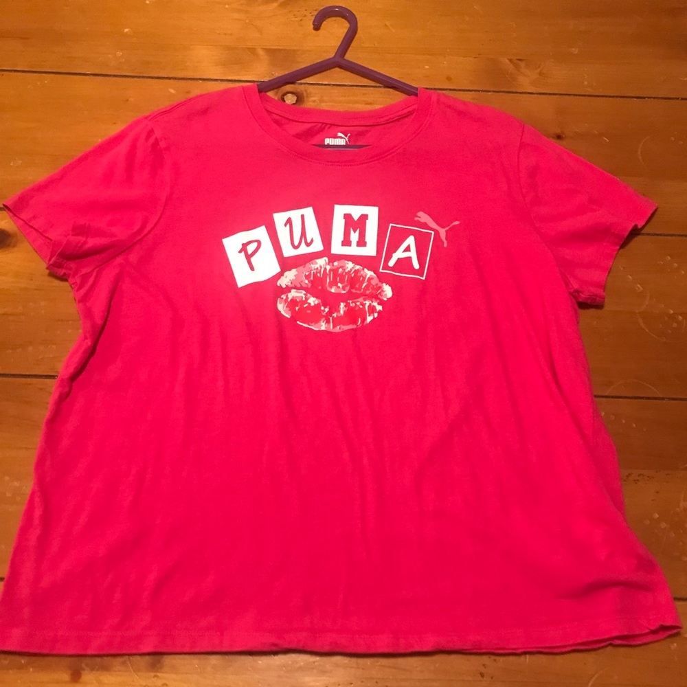 Puma, pink t-shirt, X-Large.